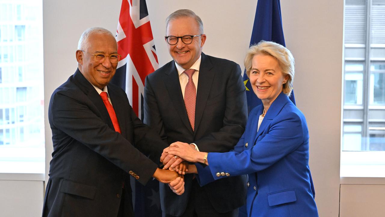Antonio Costa,  Ursula von der Leyen and Anthony Albanese