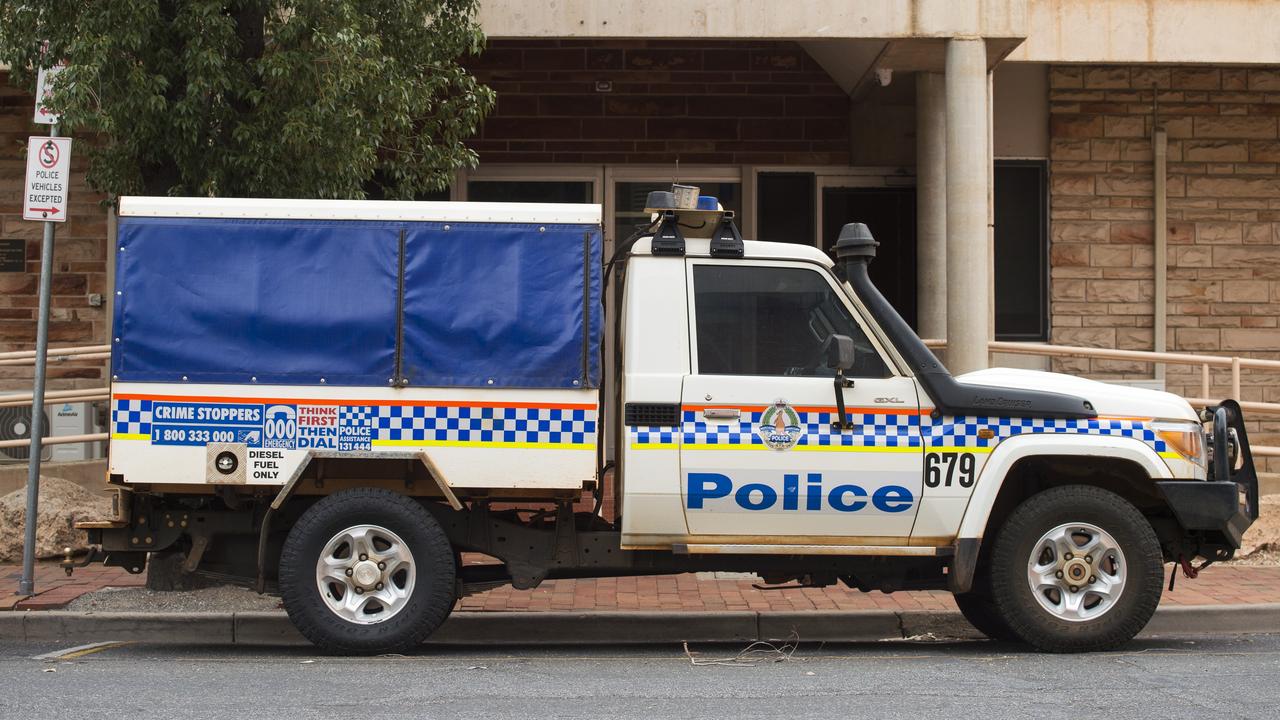 Police vehicle outside the Alice Springs Police Station