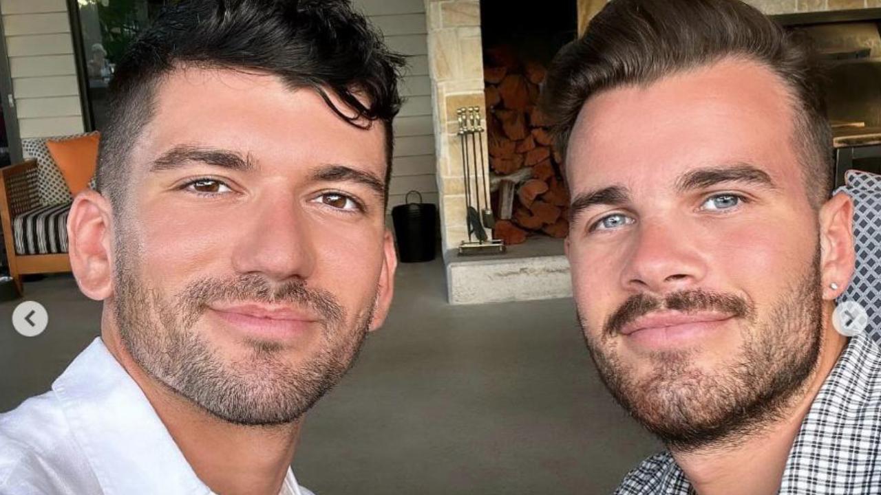 two men taking selfie