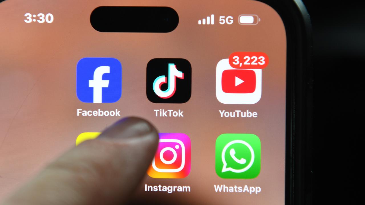 Social media apps on a phone (file image)