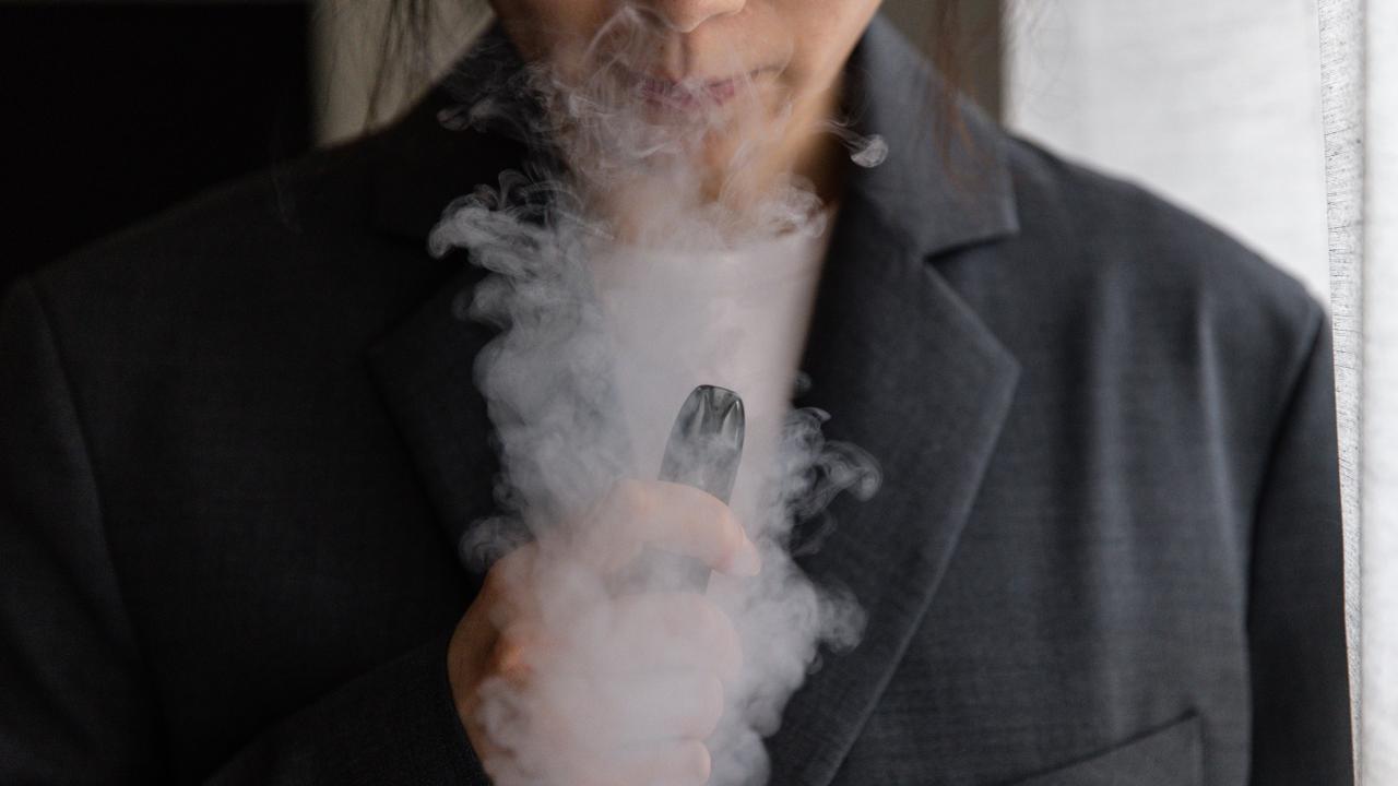 A woman vaping (file image)