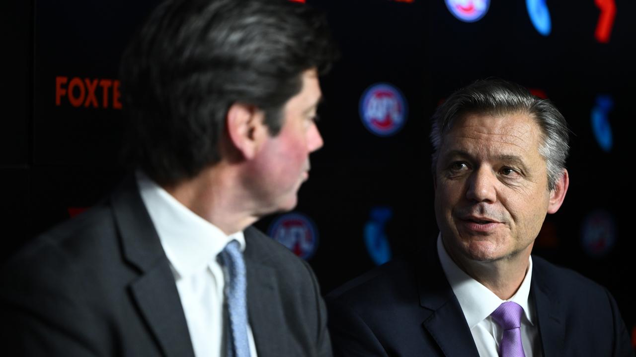 Gillon McLachlan (left) and James Warburton