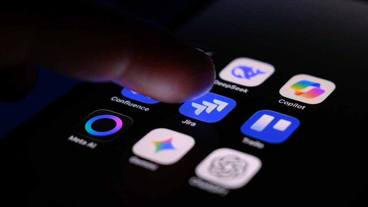 AI logos on a mobile phone