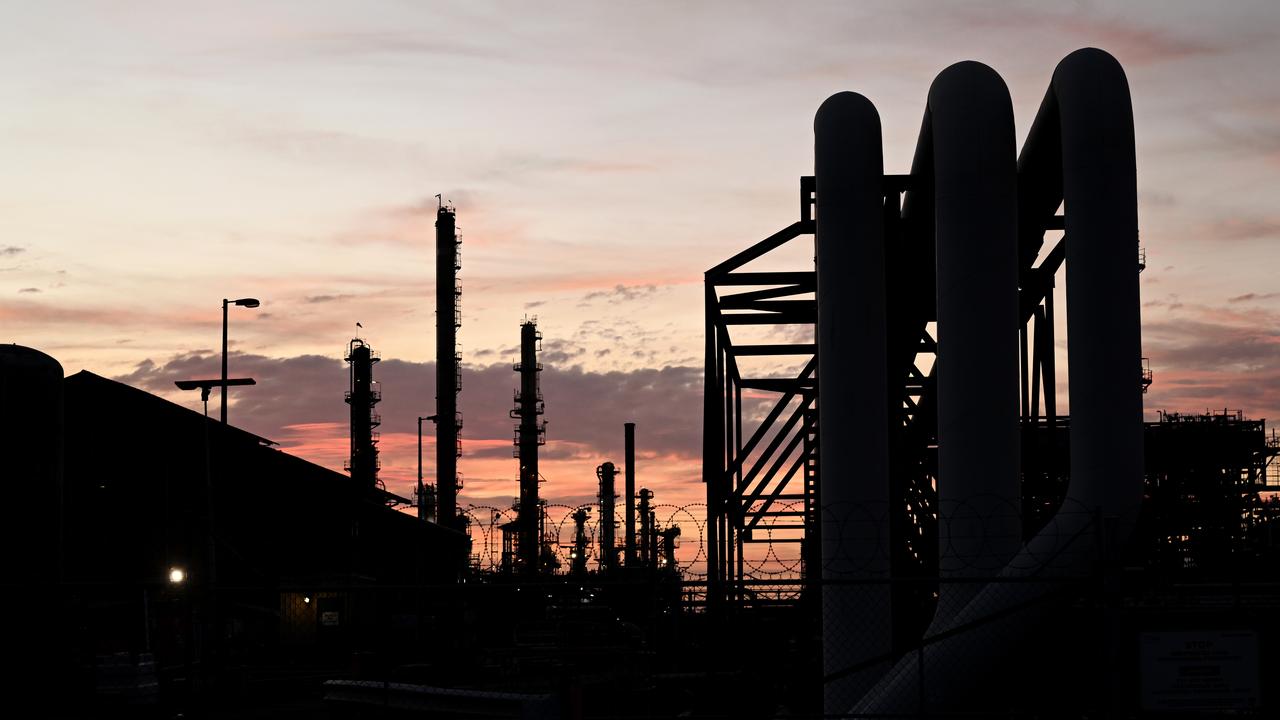 An oil refinery