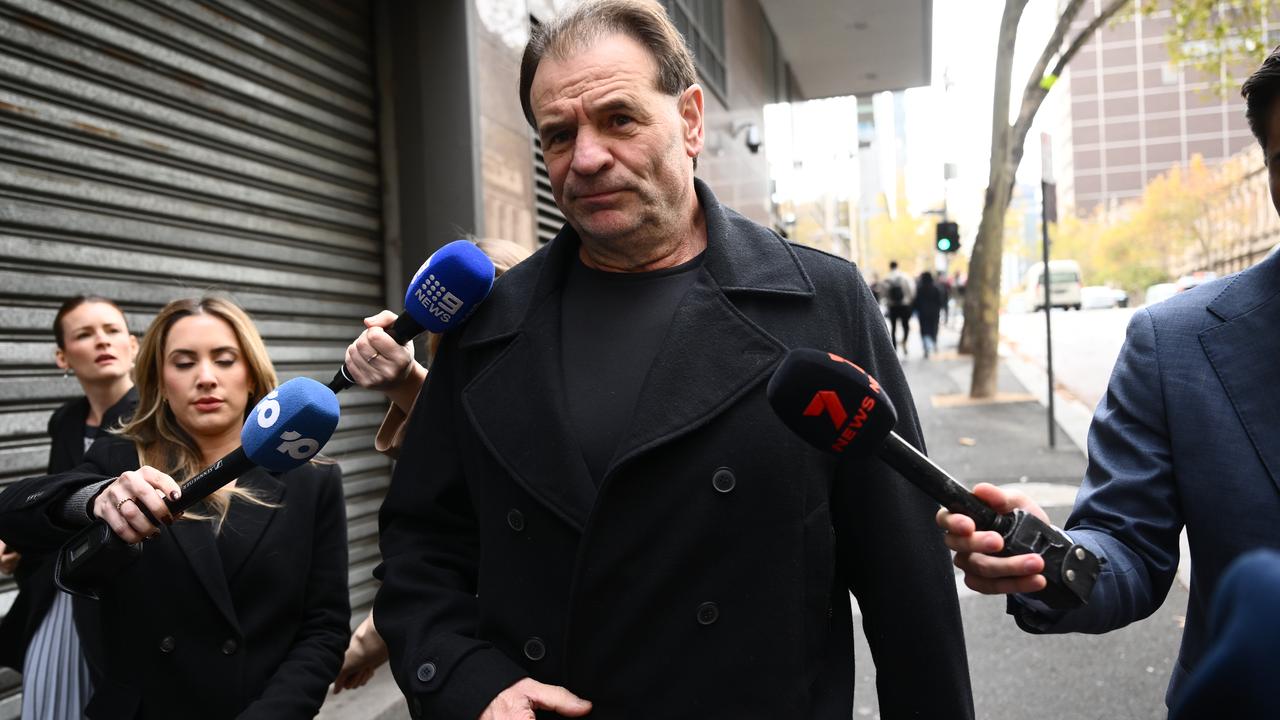 John Setka leaves the Melbourne Magistrates Court in June 2026