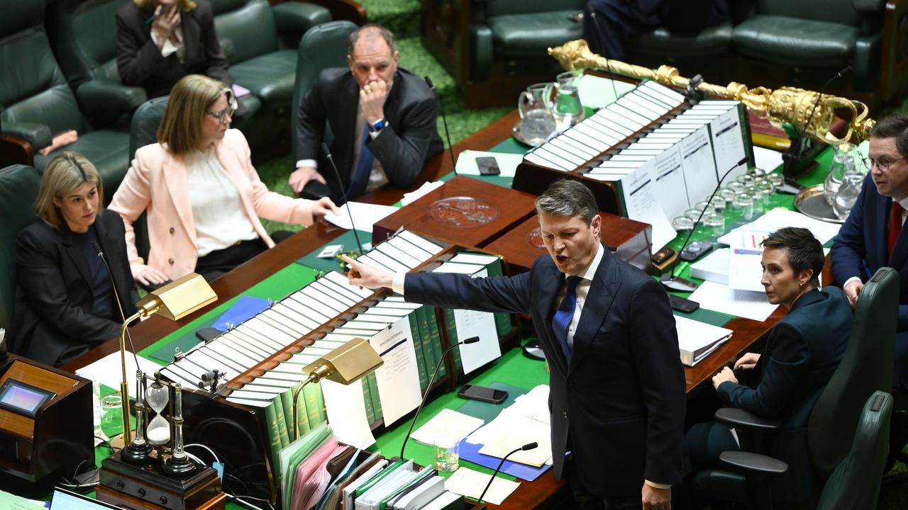 Victorian Premier Ben Carroll during Question Time (file image)