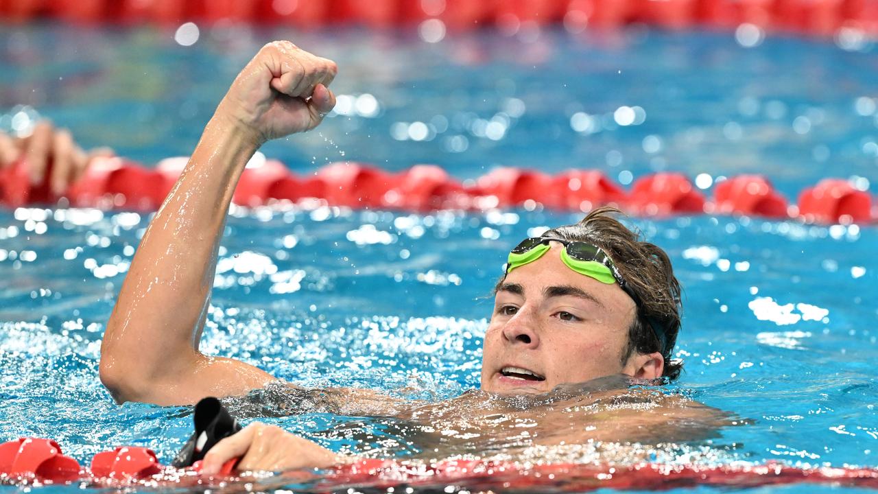 Ben Armbruster broke the national record in the men's 50m butterfly