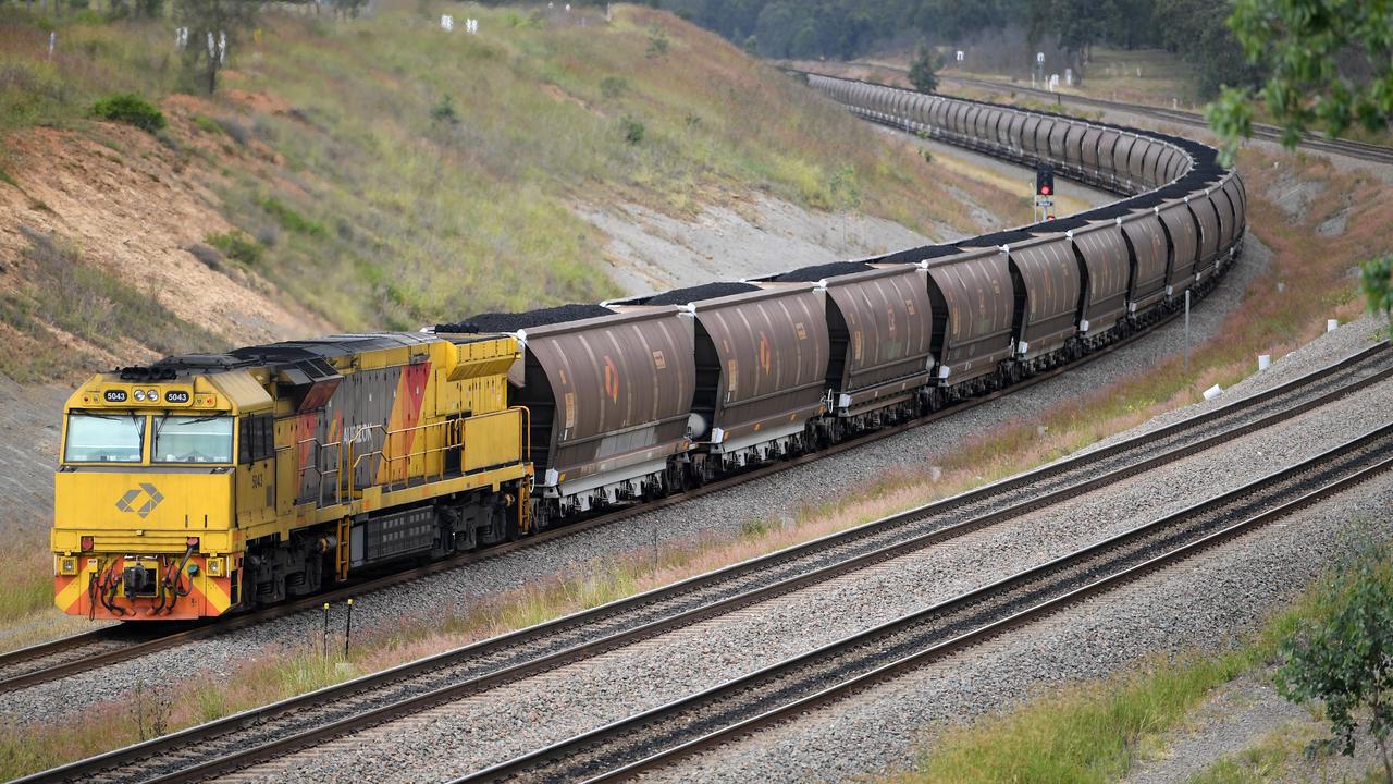 A loaded coal train