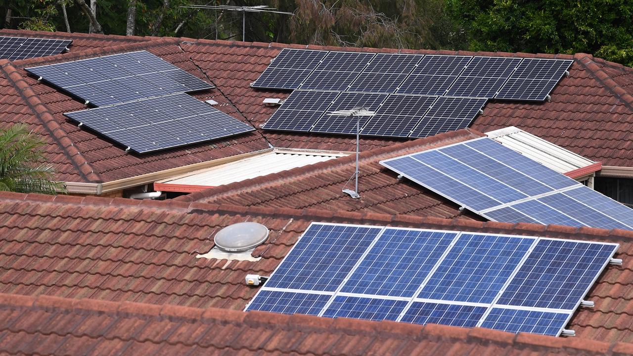 Houses with solar panels (file image)