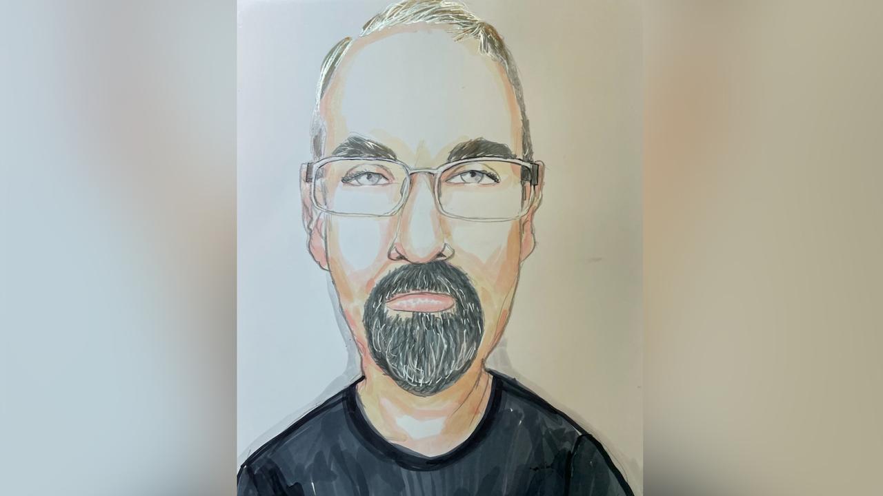 Court sketch of James Vlassakis