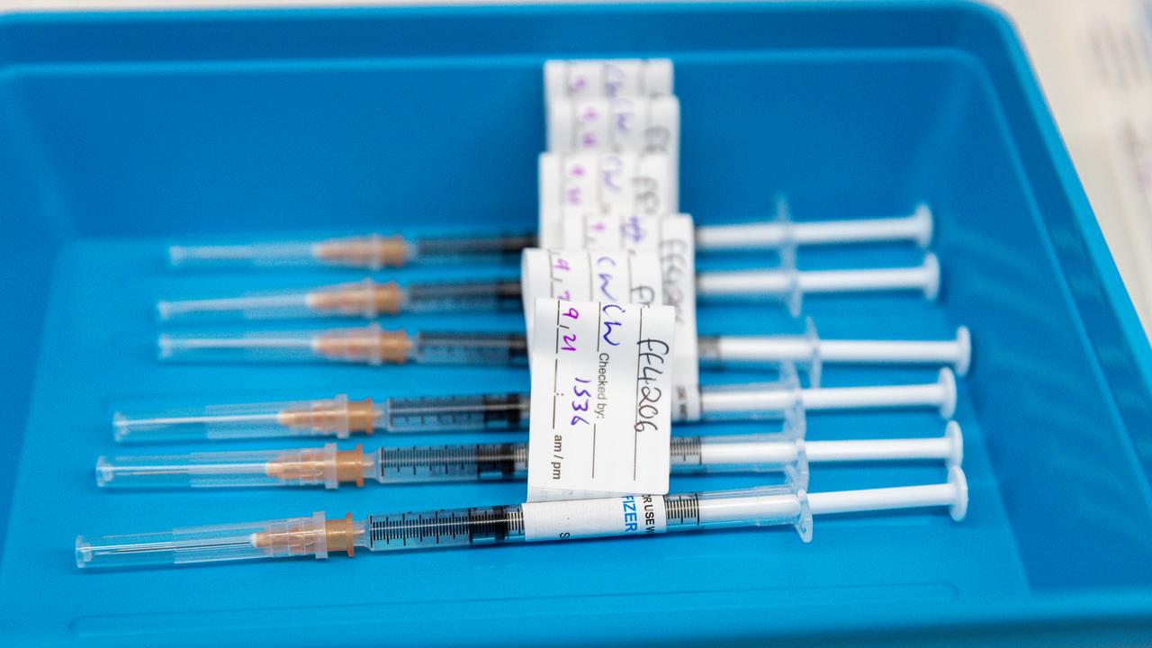 Syringes containing Pfizer vaccine.